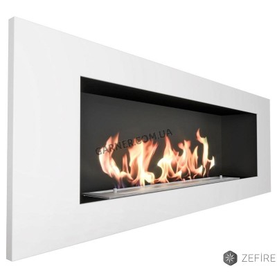 Настенный биокамин ZeFire ELLIOT 1200 С БЕЛОЙ РАМКОЙ